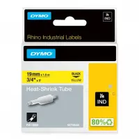 Rhino termokahanev märgistustoru 19 mm × 1,5 m, must kollasel