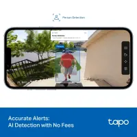 TP-LINK 2K Battery Video Doorbell | Tapo D205 | 3 MP | 2.4mm/F2.2 | IP54 | H.264 | Micro SD, Max. 512 – pilt 8