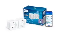 Philips Smart Smart Plug Matter Type F, Power Meter, 2-pack | White – pilt 2