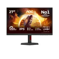 AOC 27G4ZR | 27 " | Fast IPS | FHD | 16:9 | 240 Hz | 1 ms | 1920 x 1080 pixels | 350 cd/m² | HDMI ports quantity 2 | Black