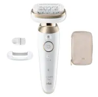 Braun Epilator | Silk-épil 9 Flex SES9-011 3D | Operating time (max) 50 min | Number of power levels 2 | Wet & Dry | White/Gold