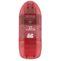 TITNAUM TA101R SDHC USB 2.0 CARD READER RED