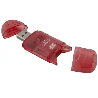 TITNAUM TA101R SDHC USB 2.0 CARD READER RED – pilt 3