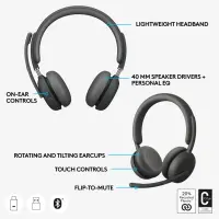 HEADSET ZONE 2 WIRELESS/GRAPHITE 981-001311 LOGITECH – pilt 9