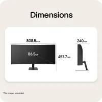 LG 34U601B-B PC lamekuvar 86,4 cm (34") 3440 x 1440 pikslit Dual WQHD LCD Must – pilt 3