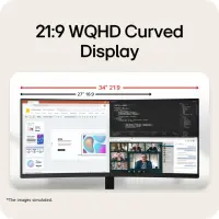 LG 34U601B-B PC lamekuvar 86,4 cm (34") 3440 x 1440 pikslit Dual WQHD LCD Must – pilt 5