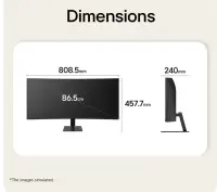 LG 34U601B-B PC lamekuvar 86,4 cm (34") 3440 x 1440 pikslit Dual WQHD LCD Must – pilt 10