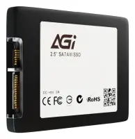 SSD|AGI TECHNOLOGY|1000 GB|Serial ATA III|Write speed 510 MB/s|Read speed 550 MB/s|Hanging box|2.5"|MTBF 1500000 h|AGI1T0G25AI238-CB