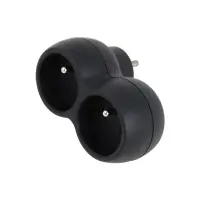ESPERANZA ELEC. SOCKET SPLITTER 2 SOCKET BLACK – pilt 2