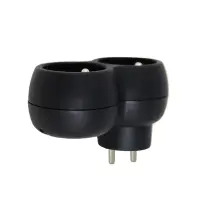 ESPERANZA ELEC. SOCKET SPLITTER 2 SOCKET BLACK – pilt 3