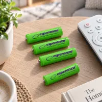 ESPERANZA RECHARGEABLE BATTERIES Ni-MH AAA 1000MAH 4PCS. GREEN