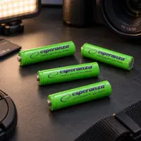 ESPERANZA RECHARGEABLE BATTERIES Ni-MH AAA 1000MAH 4PCS. GREEN – pilt 2