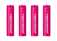 ESPERANZA RECHARGEABLE BATTERIES Ni-MH AAA 1000MAH 4PCS. RED