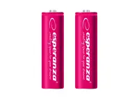ESPERANZA RECHARGEABLE BATTERIES Ni-MH AA 2000MAH 2PCS. RED