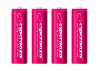 ESPERANZA RECHARGEABLE BATTERIES Ni-MH AA 2000MAH 4PCS. RED