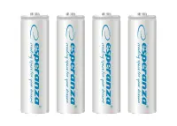 ESPERANZA RECHARGEABLE BATTERIES Ni-MH AA 2000MAH 4PCS. WHITE