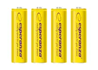 ESPERANZA RECHARGEABLE BATTERIES Ni-MH AA 2000MAH 4PCS. YELLOW