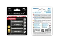 ESPERANZA RECHARGEABLE HIGH CAPACITY BATTERIES Ni-MH AA 2600MAH 4PCS.