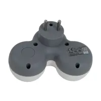 ESPERANZA ELEC. SOCKET SPLITTER 3 SOCKET WHITE/GREY