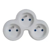 ESPERANZA ELEC. SOCKET SPLITTER 3 SOCKET WHITE/GREY