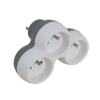 ESPERANZA ELEC. SOCKET SPLITTER 3 SOCKET WHITE/GREY – pilt 3