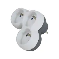 ESPERANZA ELEC. SOCKET SPLITTER 3 SOCKET WHITE/GREY – pilt 4