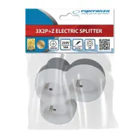 ESPERANZA ELEC. SOCKET SPLITTER 3 SOCKET WHITE/GREY – pilt 5
