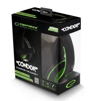 ESPERANZA STEREO HEADPHONES WITH MICROPHONE FOR GAMERS CONDOR GREEN – pilt 2
