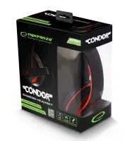 ESPERANZA STEREO HEADPHONES WITH MICROPHONE FOR GAMERS CONDOR RED