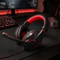 ESPERANZA HEADPHONES FOR GAMERS WITH MICROPHONE CROW RED – pilt 7