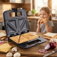 ESPERANZA SANDWICH MAKER 1000W PARMIGIANO BLACK – pilt 4