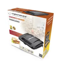 ESPERANZA SANDWICH MAKER 1000W PARMIGIANO BLACK – pilt 6