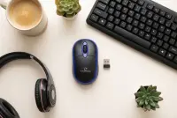 TITANUM WIRELESS 2.4GHZ OPTICAL MOUSE 3D USB VULTURE BLACK/BLUE – pilt 3