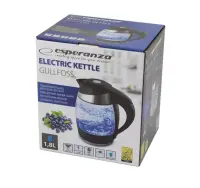 ESPERANZA ELECTRIC GLASS  KETTLE WITH LED GULLFOSS 1.8 L – pilt 3