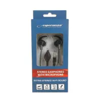 ESPERANZA STEREO EARPHONES WITH MICROPHONE EH198 BLACK/GRAPHITE – pilt 2