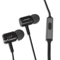 ESPERANZA METAL EARPHONES WITH MICROPHONE EH207 BLACK/SILVER