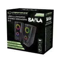 ESPERANZA USB SPEAKERS 2.0 LED RAINBOW BAILA – pilt 3