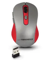 ESPERANZA WIRELESS 2.4GHZ OPTICAL MOUSE 6D USB ADARA RED