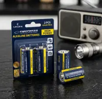 ESPERANZA ALKALINE BATTERIES C LR14 2PCS. BLISTER