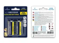 ESPERANZA ALKALINE BATTERIES C LR14 2PCS. BLISTER – pilt 7