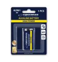 ESPERANZA ALKALINE BATTERY 6LR61 9V 1PCS. BLISTER – pilt 5