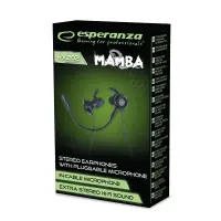 ESPERANZA STEREO EARPHONES WITH PLUGGABLE MICROPHONE MAMBA – pilt 2
