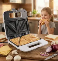 ESPERANZA SANDWICH MAKER 1000W PARMIGIANO WHITE – pilt 5