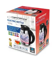 ESPERANZA ELECTRIC GLASS KETTLE WITH LED AND TEMPERATURE CONTROLER SEINE 1.8 L BLACK – pilt 3