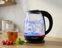 ESPERANZA ELECTRIC GLASS KETTLE WITH LED AND TEMPERATURE CONTROLER LOIRE 1.7 L BLACK – pilt 4