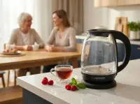 ESPERANZA ELECTRIC GLASS KETTLE WITH LED AND TEMPERATURE CONTROLER LOIRE 1.7 L BLACK – pilt 9