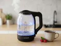 ESPERANZA ELECTRIC GLASS KETTLE WITH LED LIGHT YUKON 1.7 L BLACK – pilt 2