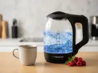 ESPERANZA ELECTRIC GLASS KETTLE WITH LED LIGHT YUKON 1.7 L BLACK – pilt 4