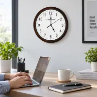 ESPERANZA WALL CLOCK LOS ANGELES WHITE