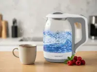 ESPERANZA ELECTRIC GLASS KETTLE WITH LED LIGHT YUKON 1.7 L WHITE – pilt 6